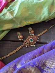 Ruby-Emerald Elegant AD Choker-G342