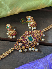 Ruby-Emerald Elegant AD Choker-G342