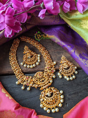 American Diamond Short Neckpiece -White and Red -G812