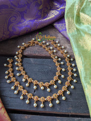 CZ Stone Gold anklets - Pearl finish -G159