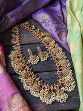 Gold Look Alike Guttapusalu Haram Premium -Red CZ Set -G122