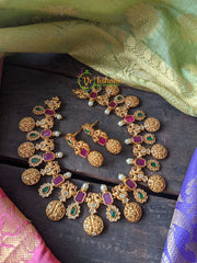 Premium Ruby and Emerald coin neckpiece - G136