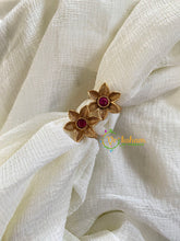 Premium AD Stone Toe Rings -Red-G10049