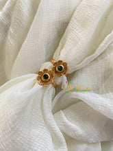 Premium AD Stone Toe Rings -Green-G10097