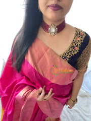 Maroon Bead Victorian Diamond Choker-VV032