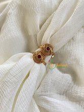 Premium AD Stone Toe Rings -Red-G10043