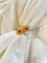 Premium AD Stone Toe Rings -Red-G10044