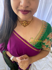 Red Green Kemp Lakshmi High Neck Choker -G5979