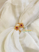 Premium AD Stone Toe Rings -Red-G10041