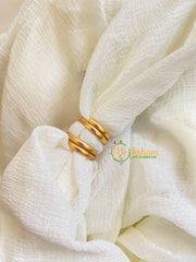 Premium AD Stone Toe Rings -Red-G10041