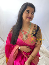 Blue Green Bead Victorian Diamond Temple Neckpiece-VV060