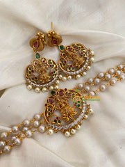 Gold look alike Lakshmi Pearl High Neck Choker-Lakshmi Filigree-G4031