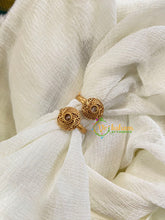 Premium AD Stone Toe Rings-Swirl-White Stone -G10009