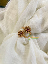 Premium AD Stone Toe Rings -Red-G10040