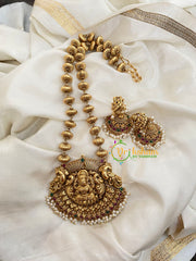 Gold Look Alike Lakshmi Pendant Malai Neckpiece-G4004