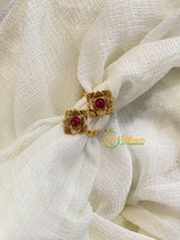 Premium AD Stone Toe Rings -Red-G10039