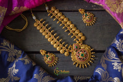 Simple Round Pendant Matt Neckpiece-G607