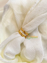 Premium AD Stone Toe Rings -Red-G10038