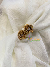 Premium AD Stone Toe Rings -Rose -White Stone-G10005