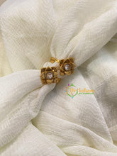 Premium AD Stone Toe Rings -Flower in Flower-White Stone-G10004