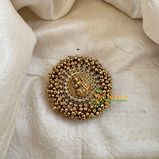 Cluster Ghungroo Gold Look Alike Single Jada Billai -White-Lakshmi-G10620