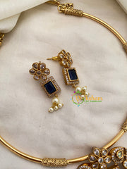 Premium AD Stone Hasli Choker-Blue-G7390