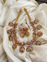 Gold Look Alike AD Stone Short Neckpiece-G4018