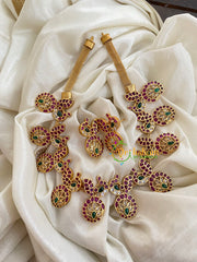 Gold Look Alike AD Stone Short Neckpiece-G4018