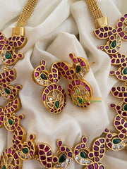 Gold Look Alike AD Stone Short Neckpiece-G4018