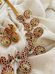 Gold Look Alike AD Stone Short Neckpiece-G4018