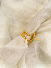 Premium AD Stone Toe Rings-Stripes-No Stone -G10101