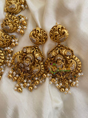 American Diamond Lakshmi Temple Neckpiece-G4007