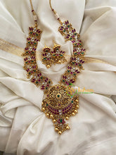 Premium AD Stone Lotus Short Neckpiece-G3990