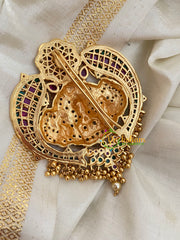 Premium AD Stone Lakshmi Jada Billai-Single-Red Green-G4050