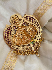 Premium AD Stone Lakshmi Jada Billai-Single-Red-G4051