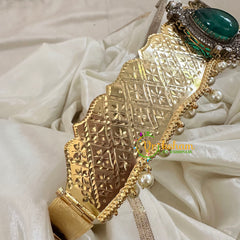 Victorian Diamond Pendant Plain Hipbelt-Emerald Green Tilak -G10727