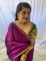 Antique Cluster Pearl Lakshmi High Neck Choker-Red Green-G5970