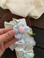 Daily Wear Kids Hair Clip-Assorted- Green-H004