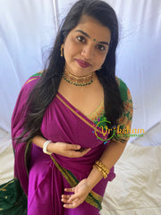 Premium AD Stone High Neck Choker -Green Bead -G5997