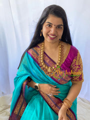 Premium Coin Style Lakshmi Haram -Temple Haram-Gold Bead -G6377