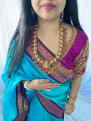 Premium Coin Style Lakshmi Haram -Temple Haram-Gold Bead -G6377