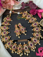 Premium AD stone and Kemp Short Neckpiece -G2605