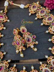 Premium AD stone and Kemp Short Neckpiece -G2605