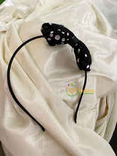 Daily Wear Head Band with Bow-Polka-Black White-H018