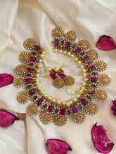 Emerald Coin Short Neckpiece-G5408