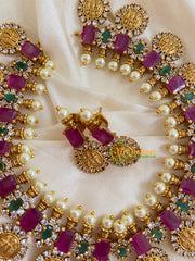 Emerald Coin Short Neckpiece-G5408