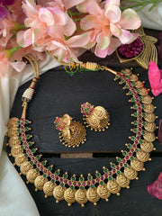 Gold Look Alike Antique Coin Choker -G2604