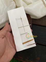 Designer Stone Hair Clip- Stone and Pearl-H049