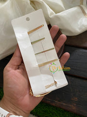 Designer Stone Hair Clip- Stone and Pearl-H051