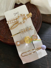 Designer Stone Hair Clip- Stone and Pearl-H053